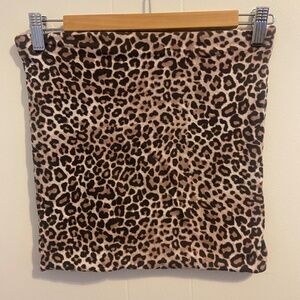 H&M Leopard Print High-Rise Mini Skirt